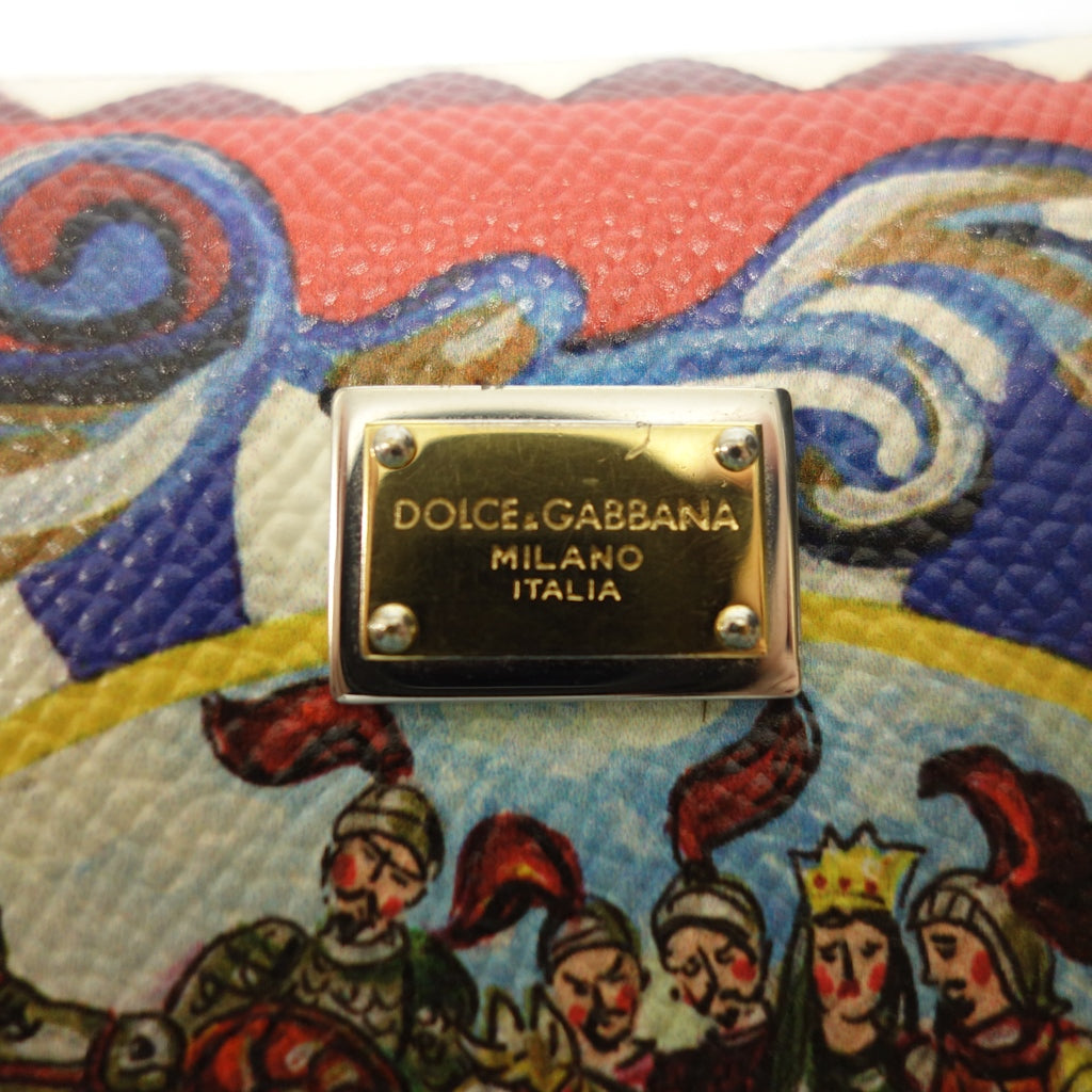極美品◆ドルチェ&ガッバーナ 長財布 プリント マルチカラー DOLCE & GABBANA【AFI21】