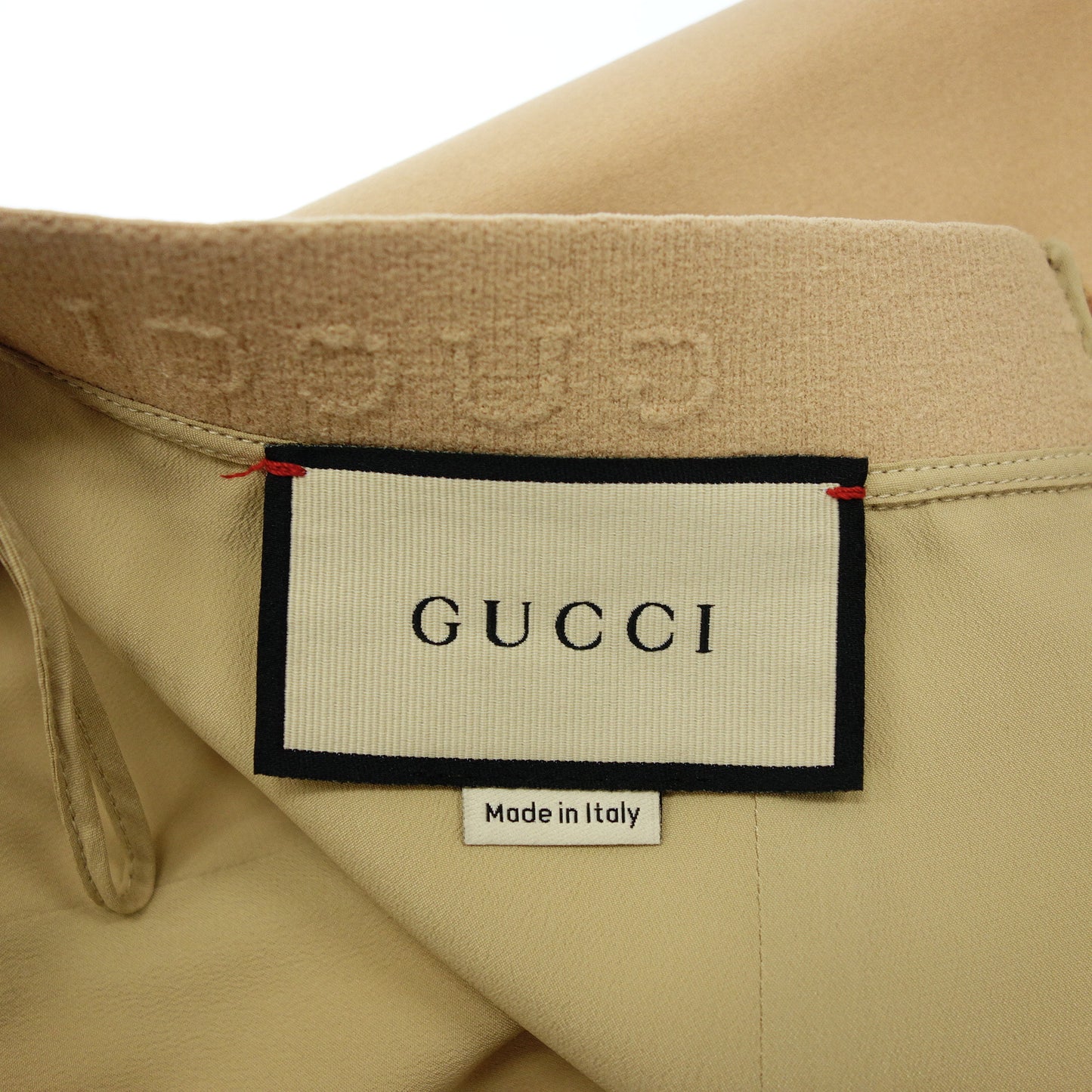 グッチ スカート ロゴ刺繍 691911 レディース 40 ベージュ GUCCI【AFB23】【中古】