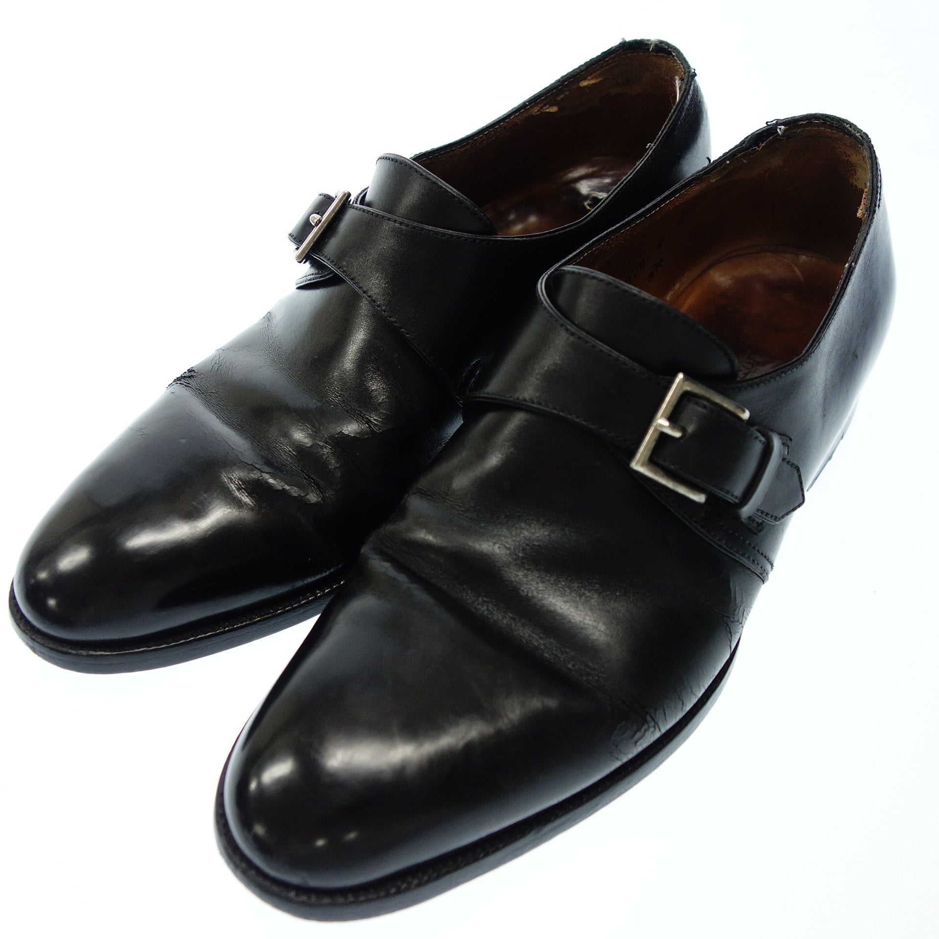 中古◇ジョンロブ シングルモンク MATTA メンズ 5 黒 JOHN LOBB【LA