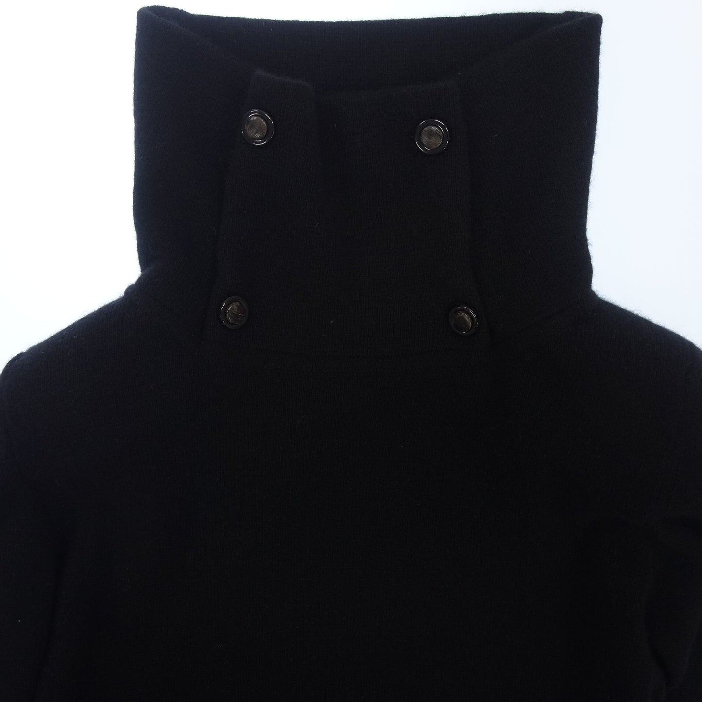 シャネル ニットセーター スタンドネック ウッドココボタン 01A レディース 38 黒 CHANEL【AFA35】【中古】