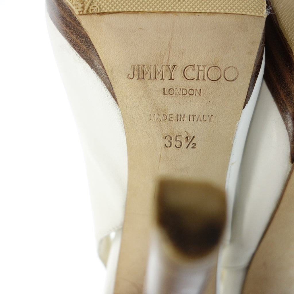 中古◆ジミーチュウ ストラップ ヒールサンダル レディース 35.5 白 JIMMY CHOO【AFC49】