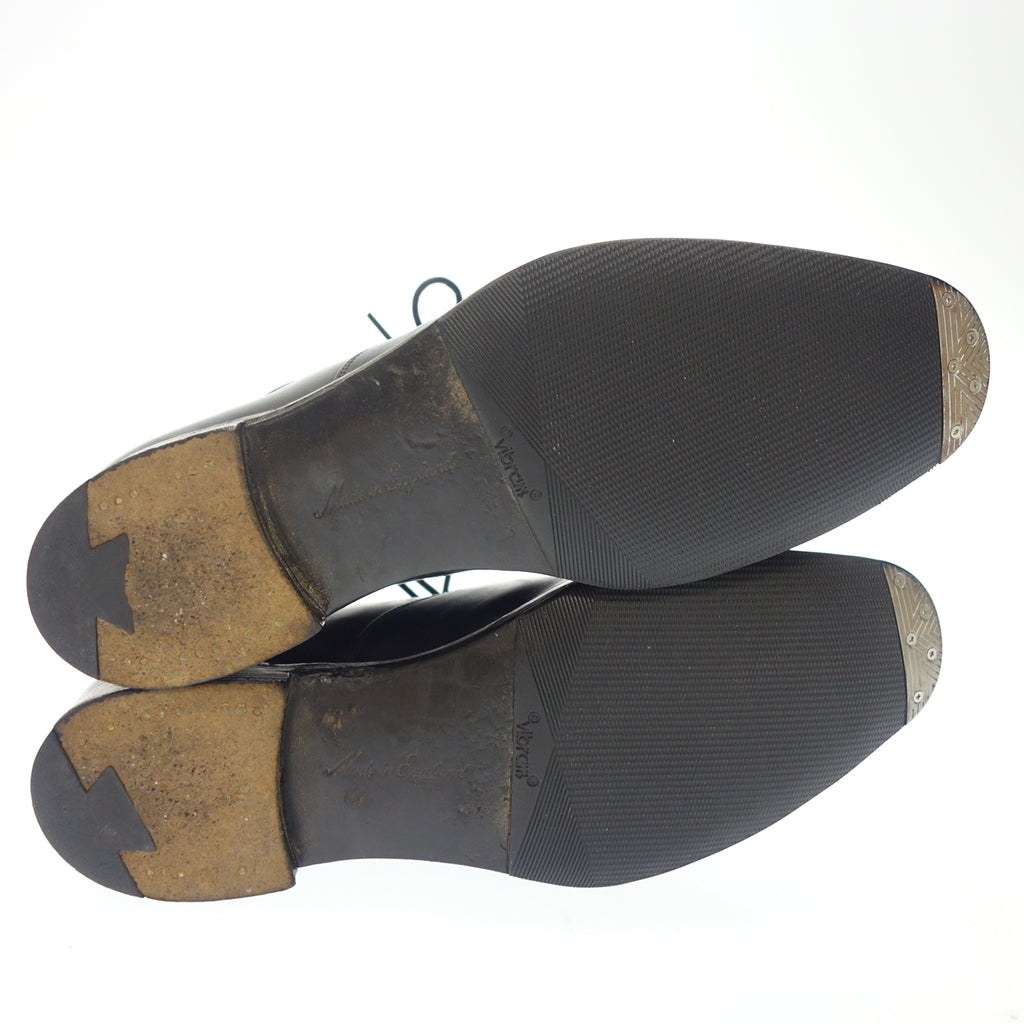 極美品◆グレンソン レザーシューズ キャップトゥ メンズ ブラック サイズ6.5D Grenson【AFC29】