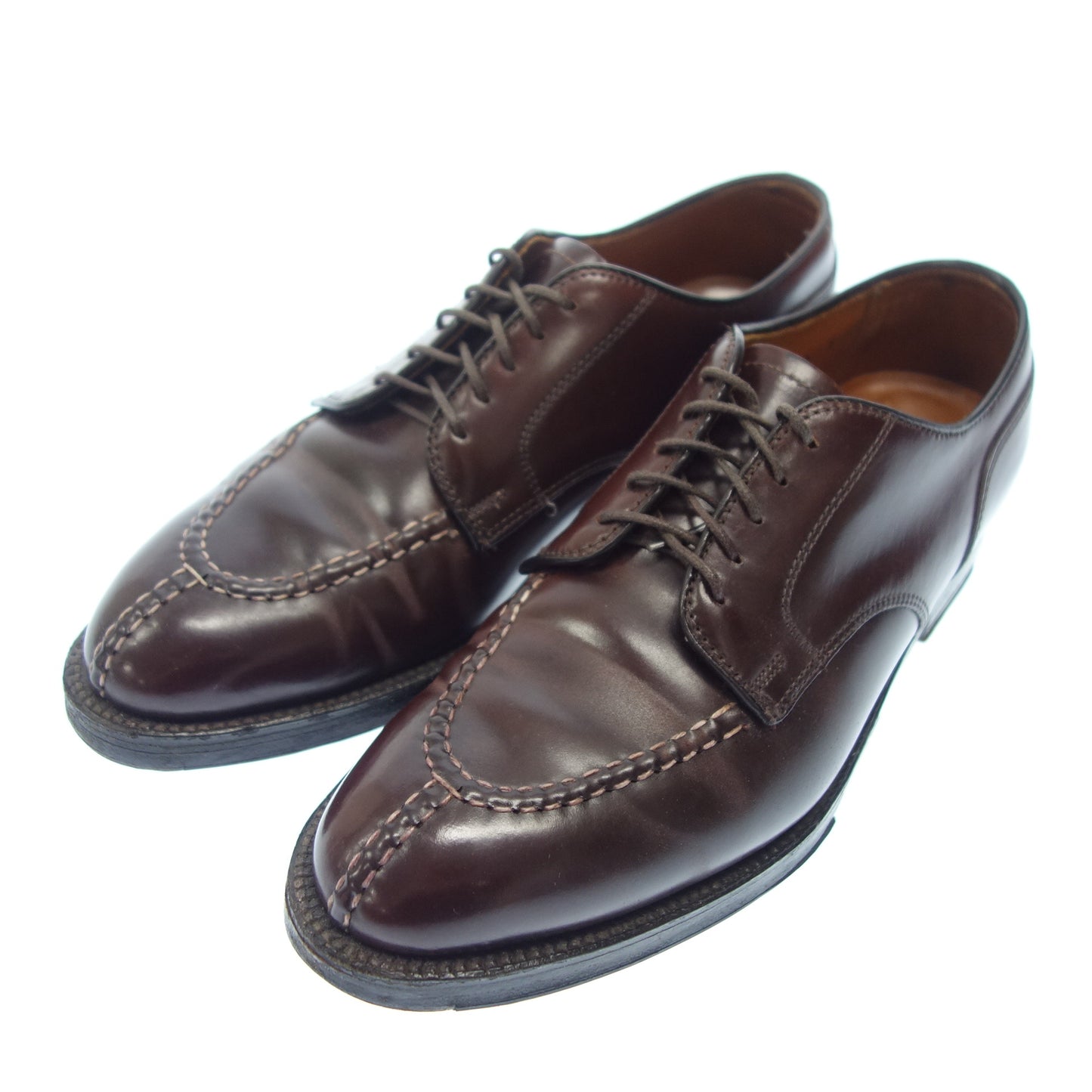 美品◆オールデン 2210 レザーシューズ Uチップ メンズ 7.5 茶 Alden【AFC47】