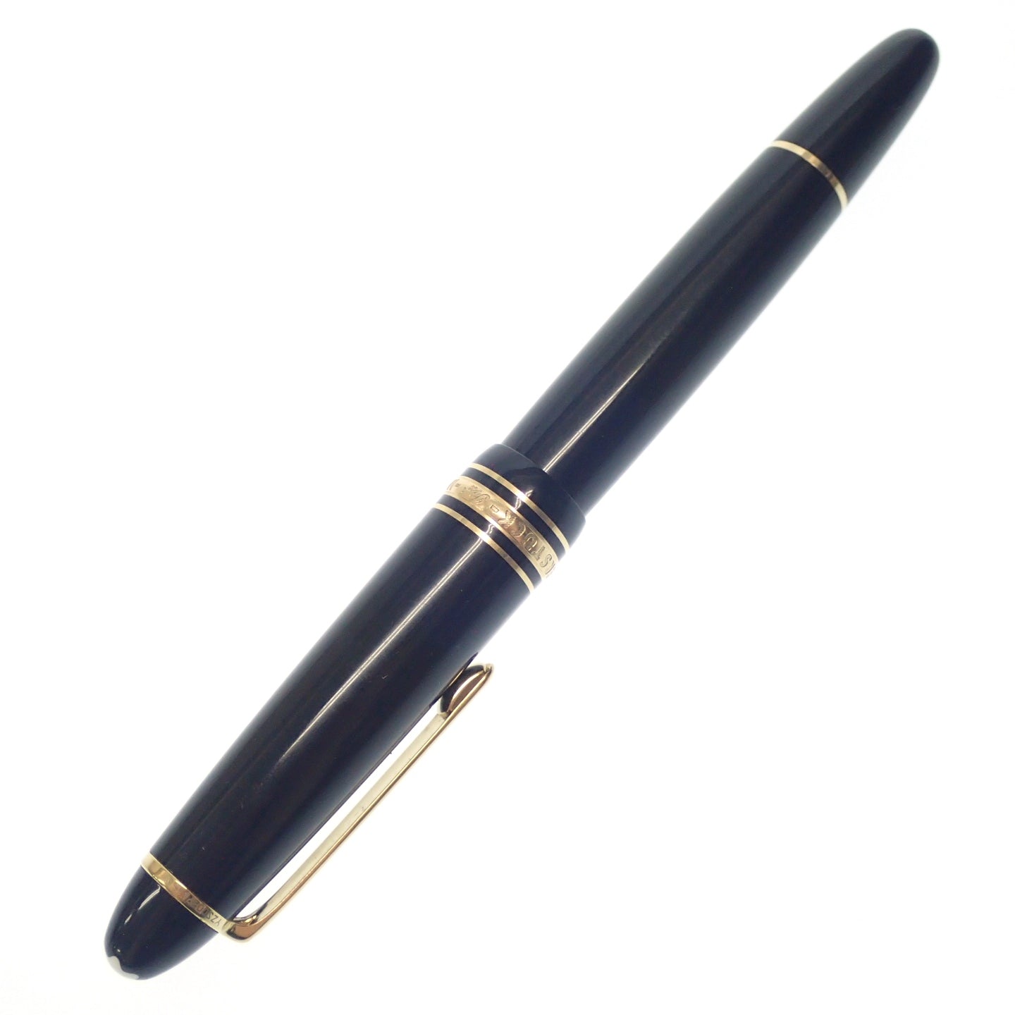 美品◆モンブラン ボールペン マイスターシュテュック キャップ式 黒×ゴールド MONTBLANC【AFI9】