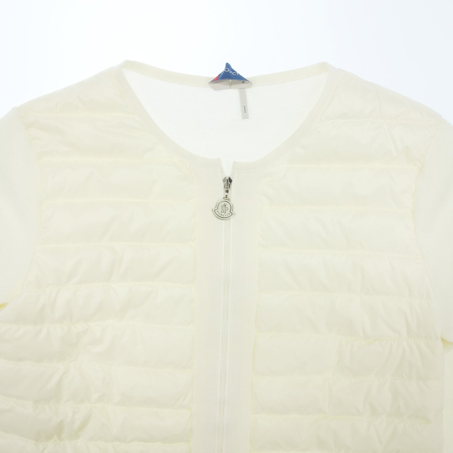 モンクレール ダウンジャケット ニット切替 ALLA COREANA レディース M ホワイト系 MONCLER【AFB17】【中古】