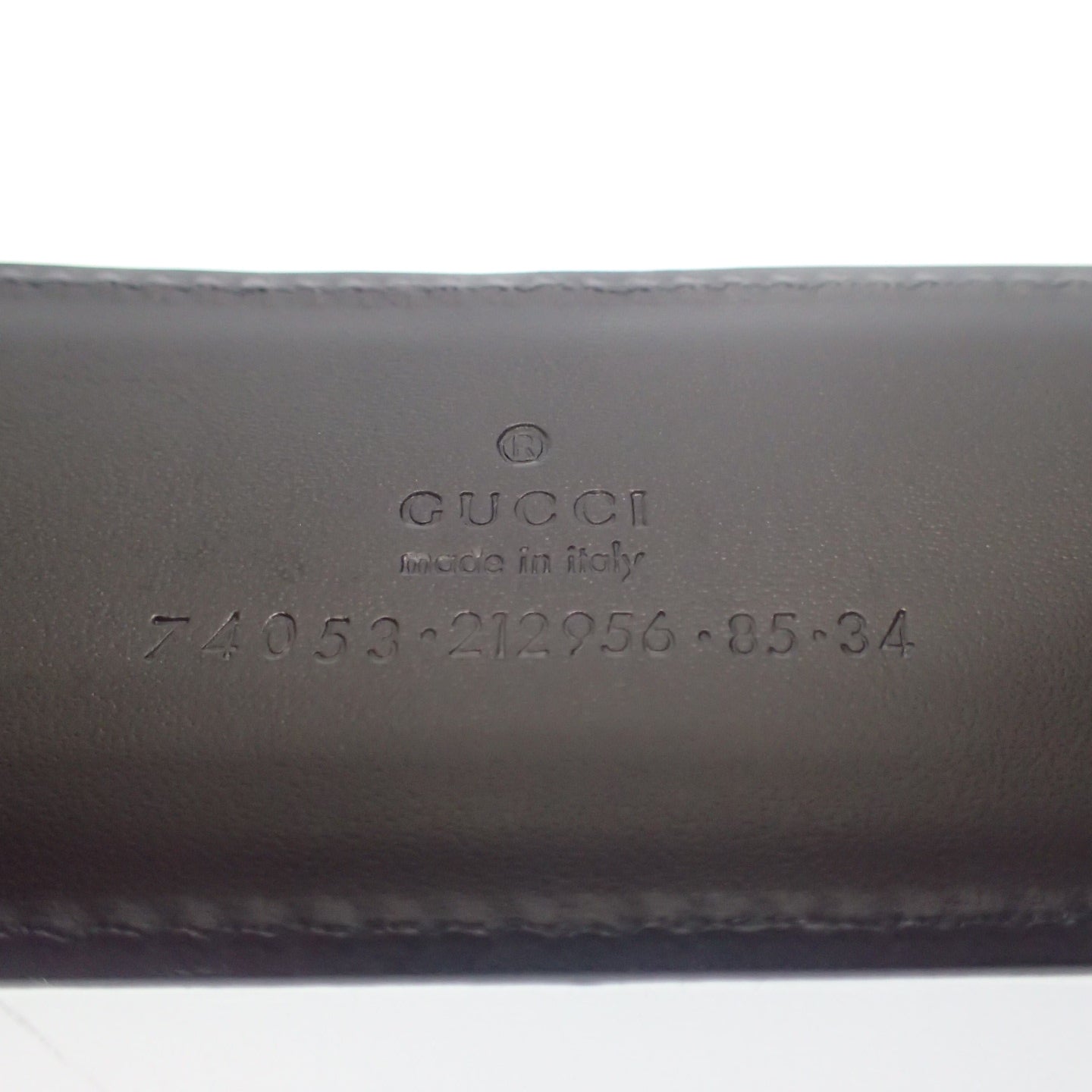 グッチ レザーベルト GGマーモント インターロッキング ブラック 74053 212956 85 34 GUCCI【AFI18】【中古】