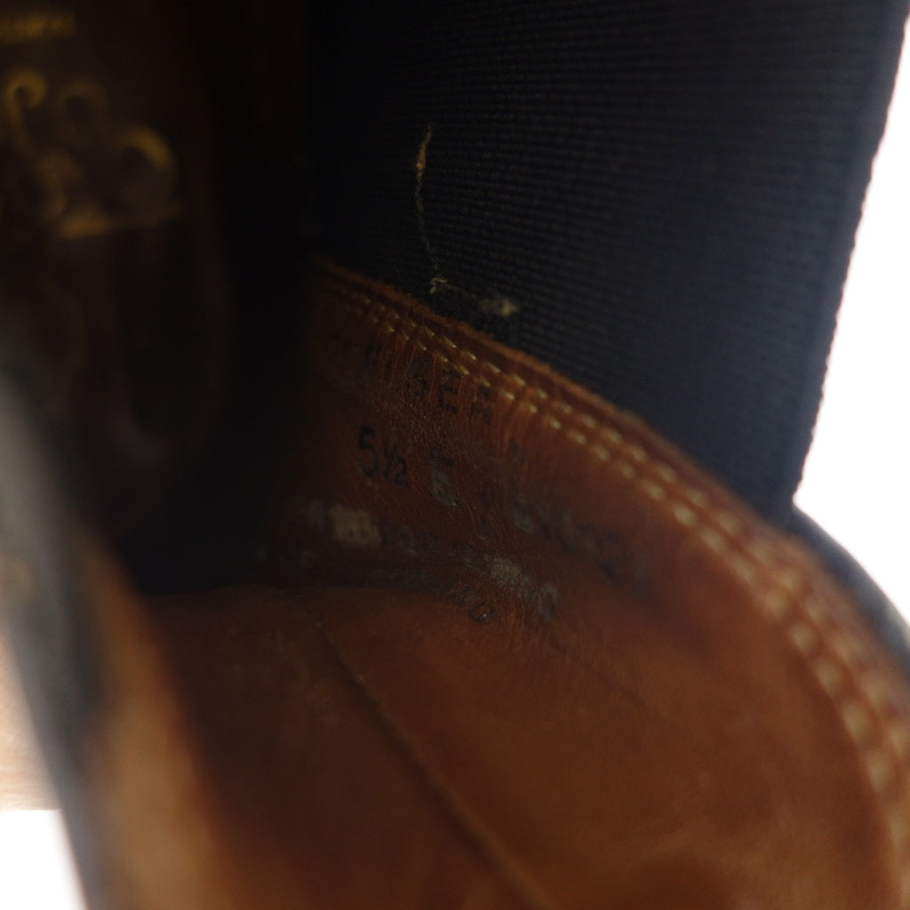 美品◆クロケット&ジョーンズ チェルシー サイドゴアブーツ メンズ ブラック系 5.5E CROCKETT&JONES【AFC29】