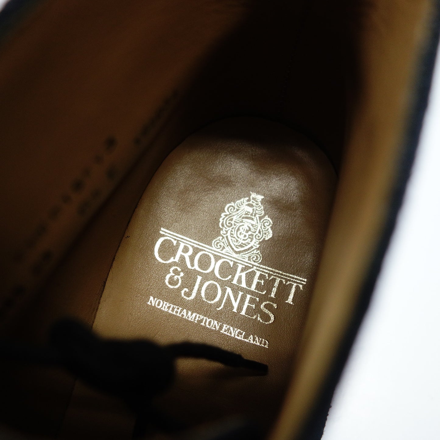 美品◆クロケット&ジョーンズ チャッカブーツ CHERTSEY スエード メンズ 6.5 ネイビー CROCKETT&JONES【AFD8】
