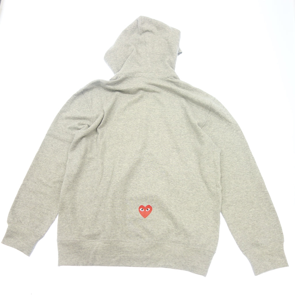 美品◆プレイ コムデギャルソン ナイキ パーカー ハート AE-T404 メンズ グレー サイズXL COMME des GARCONS NIKE【AFB36】