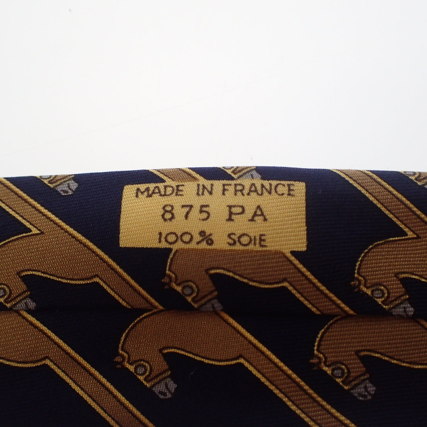 極美品◆エルメス ネクタイ 総柄 馬 シルク100% HERMES【AFI16】