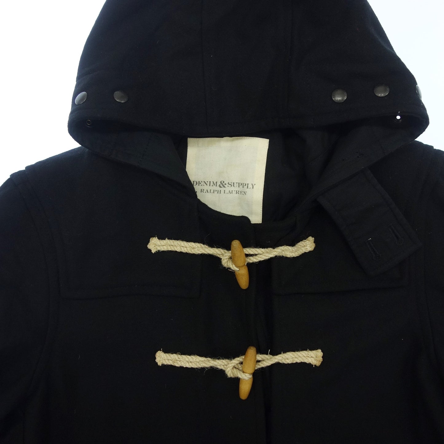 デニム&サプライ ラルフローレン ダッフルコート ウール メンズ M 黒 RALPH LAUREN【AFA8】【中古】