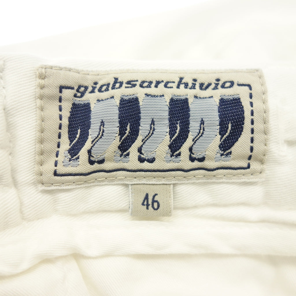 美品◆ジャブスアルキヴィオ ショートパンツ メンズ ホワイト サイズ46 giab's ARCHIVIO【AFB13】