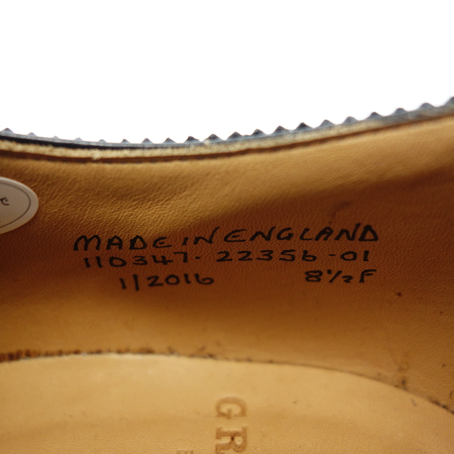 未使用◆グレンソン レザーシューズ フルブローグ 22356 BATH メンズ 8.5 茶系 GRENSON【AFD2】