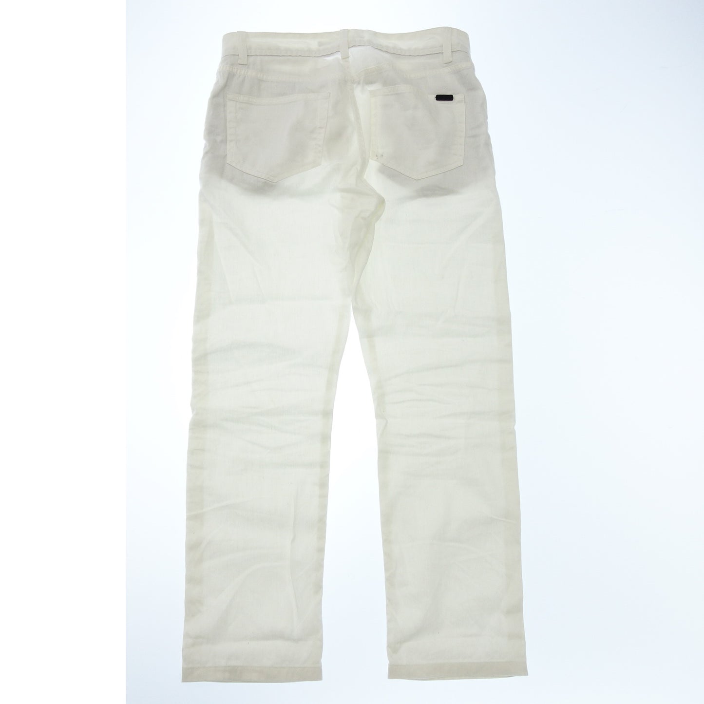 ロロピアーナ パンツ 麻&綿 30 メンズ ホワイト Loro Piana【AFB42】【中古】