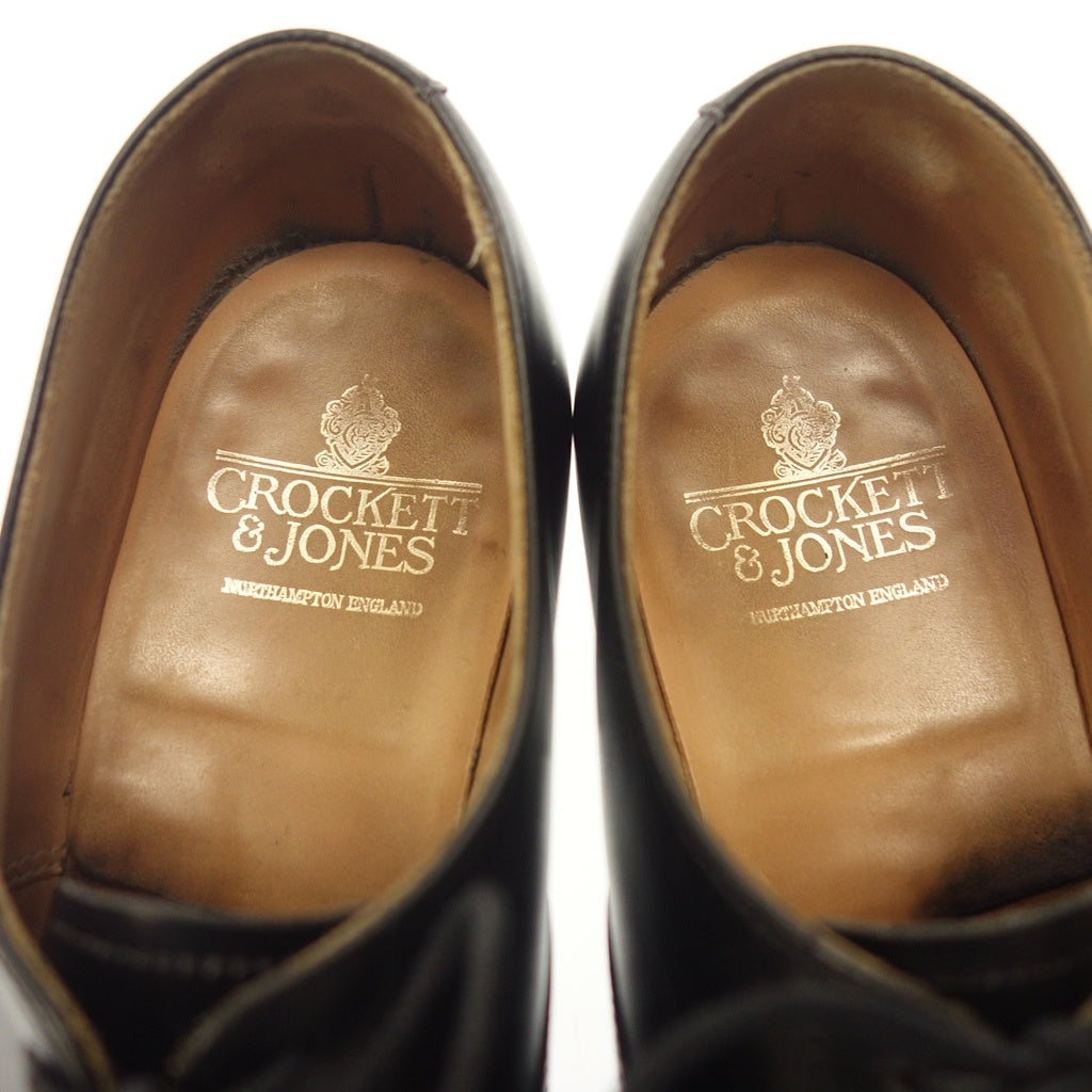 中古◆クロケット&ジョーンズ レザーシューズ ウェッジウェア メンズ ブラック サイズUK8E CROCKETT&JONES EDGWARE【LA】