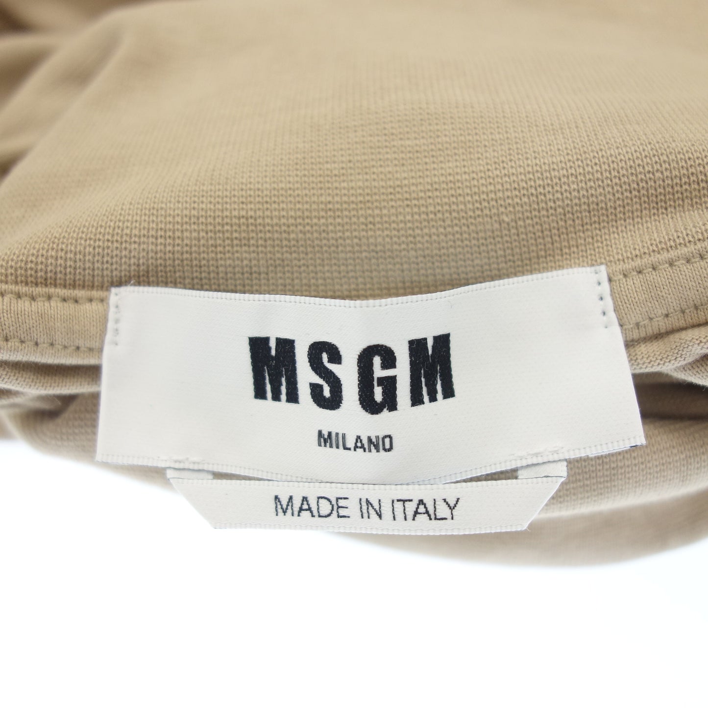 エムエスジーエム ハイネック マイクロゴ ロングTシャツ 3340MM195 2022 メンズ ベージュ L MSGM【AFB3】【中古】