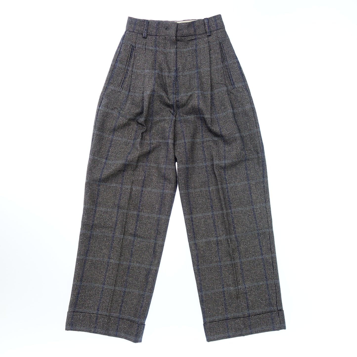 マックスマーラ ステュディオ スラックスパンツ ウール チェック レディース マルチカラー 34 MaxMara【AFB45】【中古】