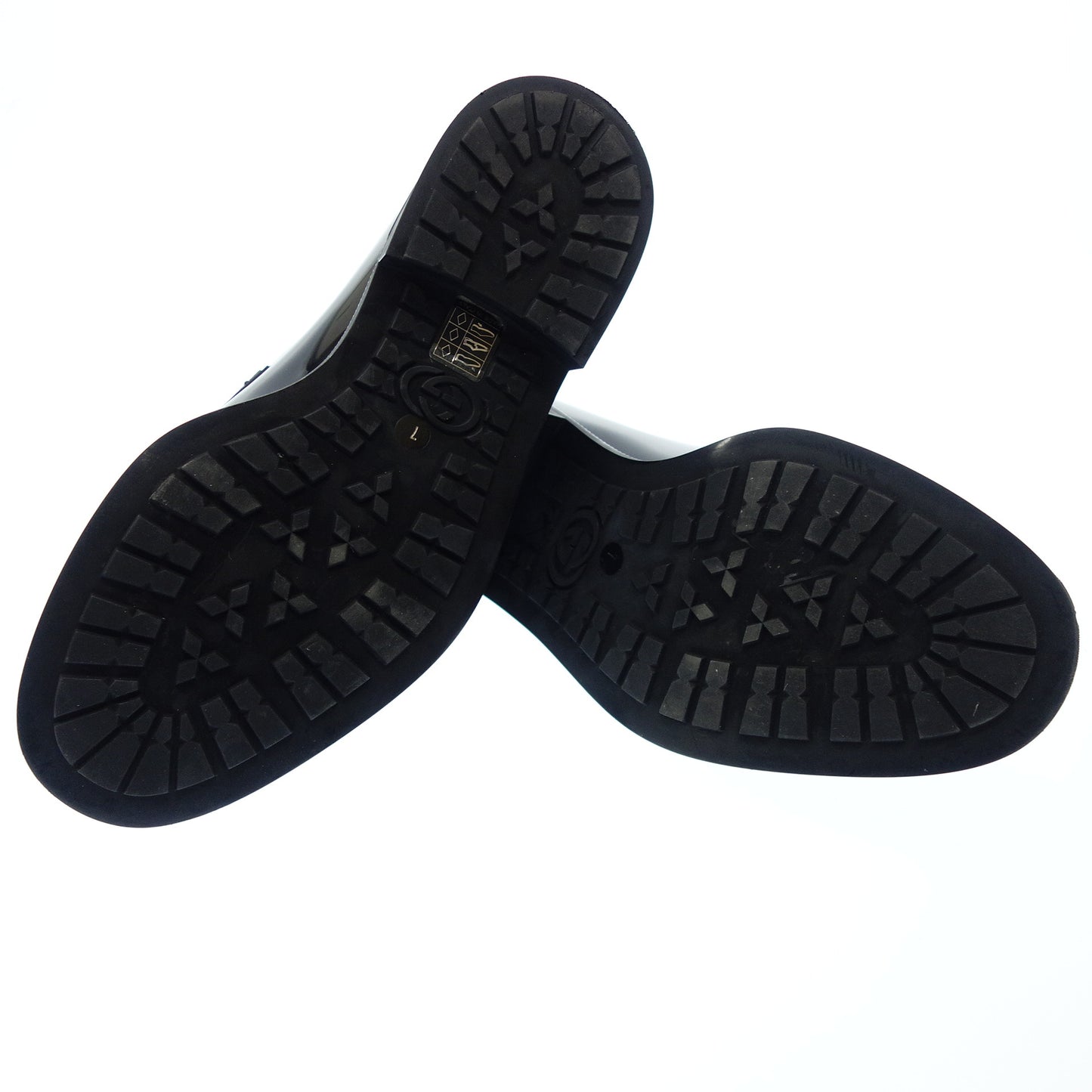 グッチ ビットローファー パテントレザー メンズ 7 黒 GUCCI【AFC29】【中古】