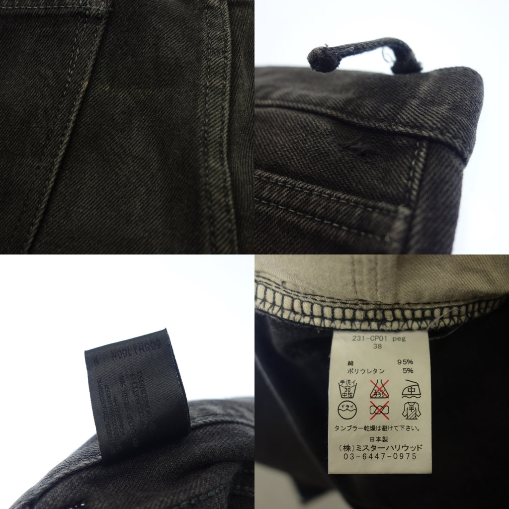 中古◆エヌハリウッド デニムパンツ スキニー メンズ ブラック サイズ38 N.HOOLYWOOD【AFB16】