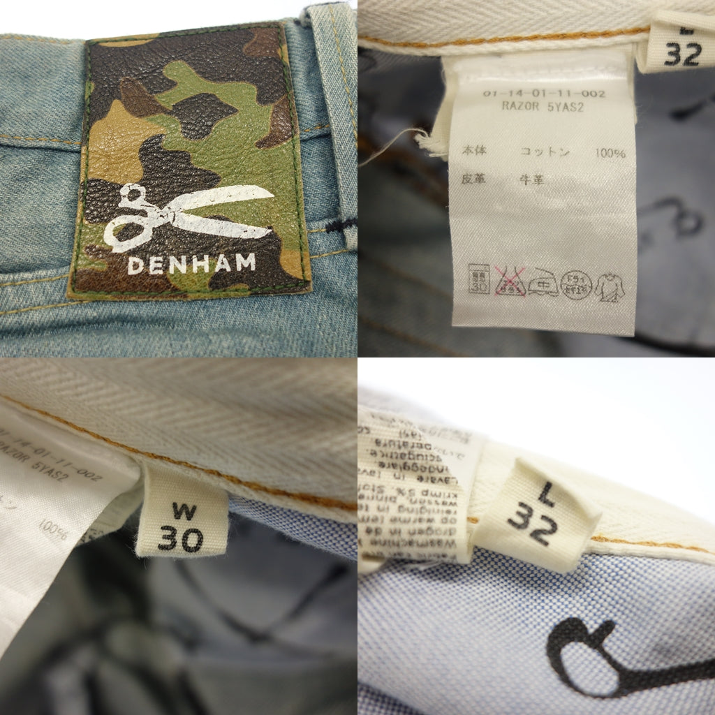 中古◆デンハム デニムパンツ RAZOR 5YAS2 メンズ ブルー W30 L32サイズ DENHAM【AFB38】