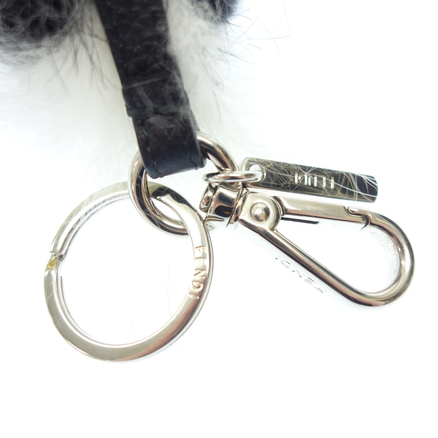 美品◆フェンディ バグズモンスター バッグチャーム キーホルダー 紺 FENDI【AFI18】