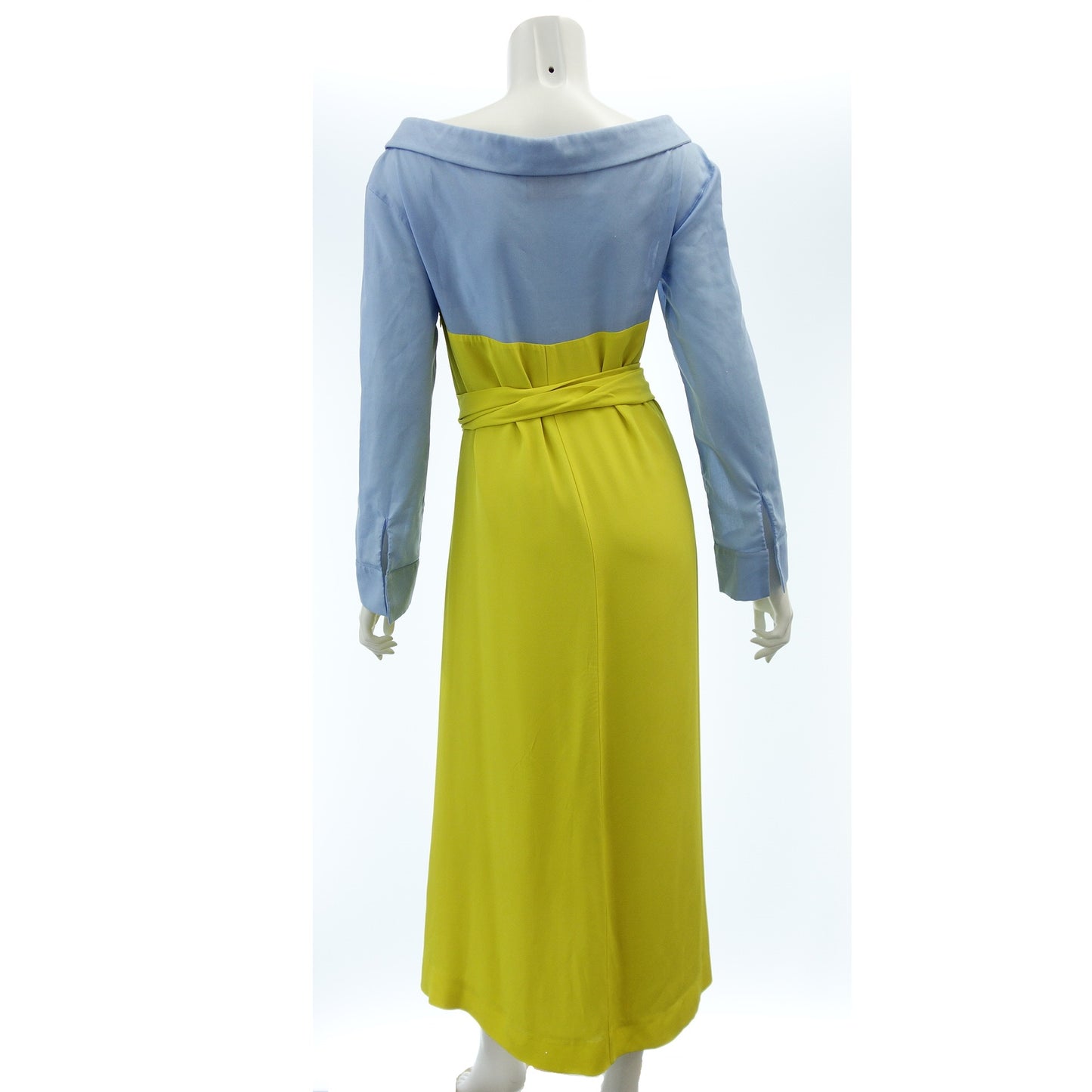 エリカカヴァリーニ ワンピース イエロー ブルー レディース 40 ERIKA CAVALLINI【AFB41】【中古】