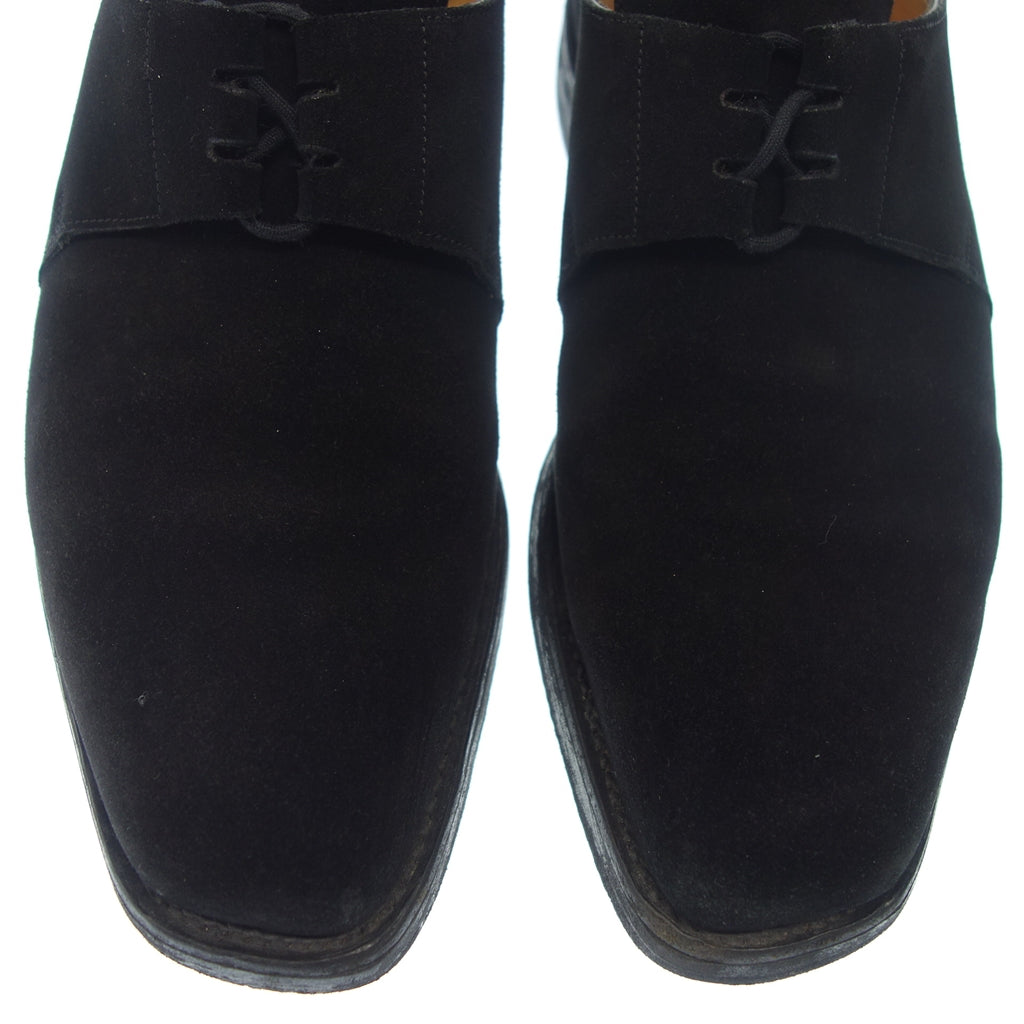 中古◆ジョンロブ レザーシューズ プレーントゥ コルドバ ラスト3099 スエード メンズ 8.5 ブラック John Lobb Cordoba【AFC12】