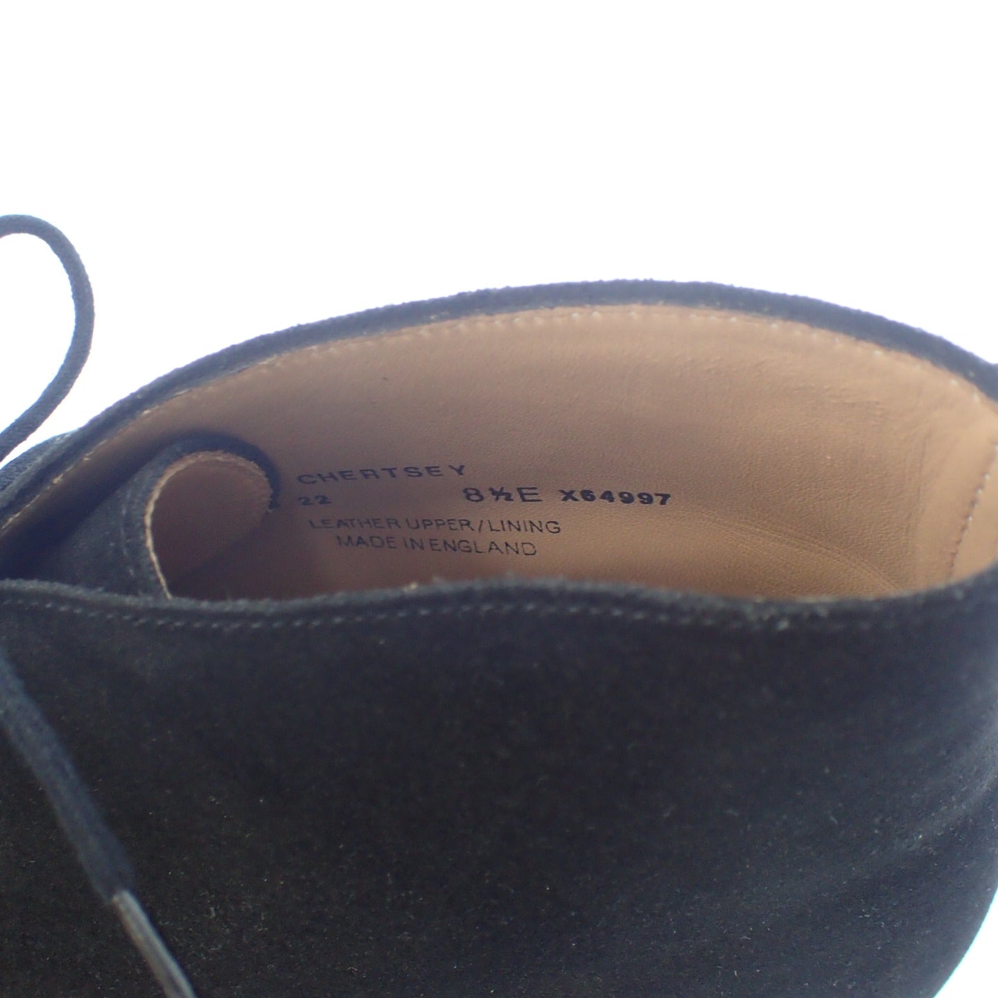 新品同様◆クロケット&ジョーンズ チャッカブーツ CHERTSEY スエード CROCKETT&JONES メンズ 8.5 黒 箱付【AFD5】