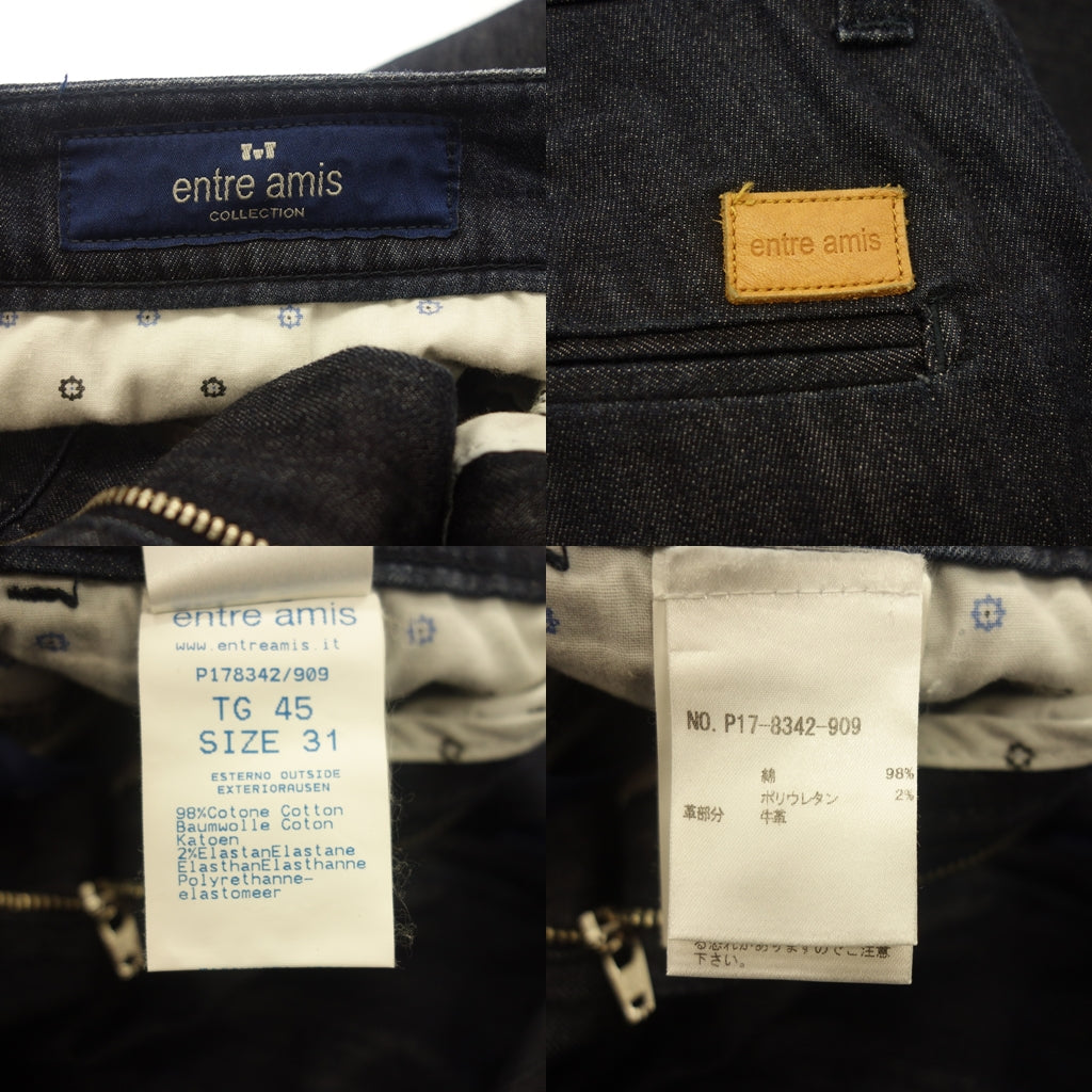 中古◆アントレアミ デニムスラックスパンツ GAGA P17-8342-909 メンズ ブルー サイズ31 entre amis【AFB11】