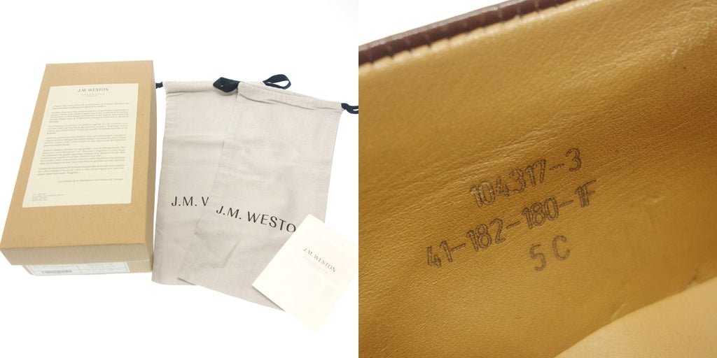 ジェイエムウエストン ローファー レザー 180 サイズ5 箱付き J.M.WESTON【AFD4】【中古】