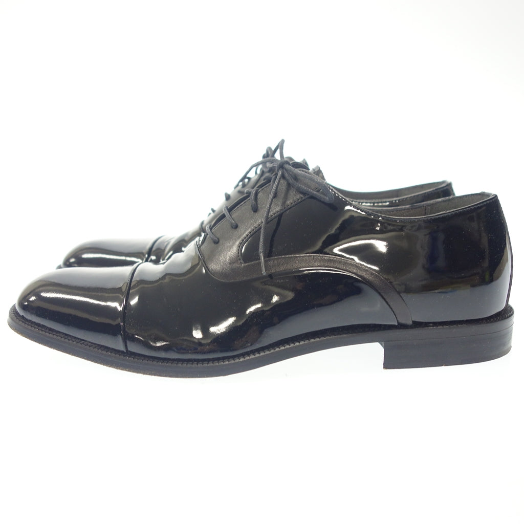 美品◆ジョンストンマーフィー レザーシューズ ストレートチップ パテントレザー メンズ ブラック サイズ9.5 JOHNSTON&MURPHY【AFD9】