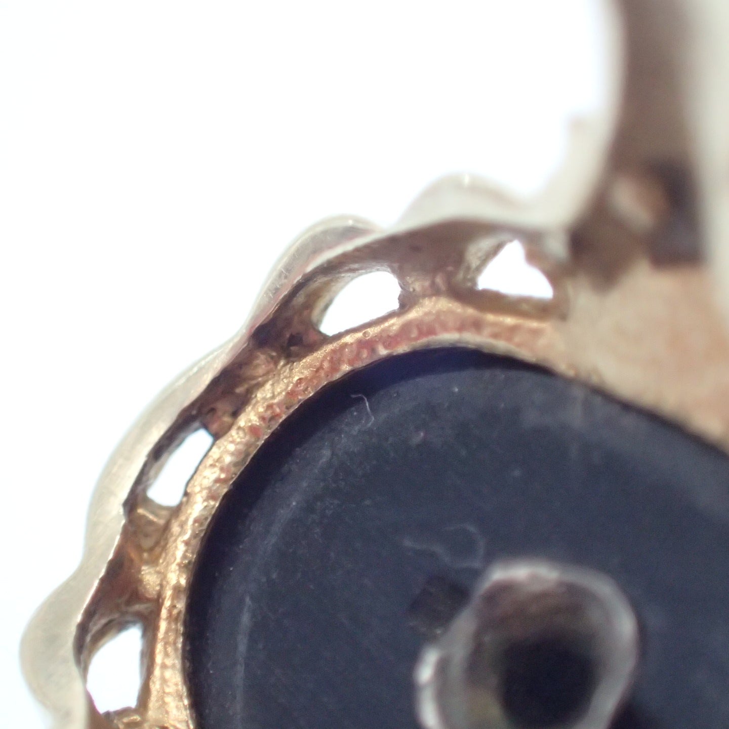 美品◆ノーブランド カレッジリング 指輪 10K オニキス 3.26g 9号【AFI9】