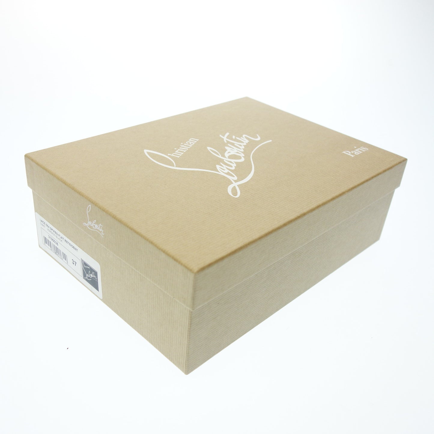 クリスチャンルブタン レザーシューズ スパイクスタッズ LACE 554 SPIKES FLAT レディース 37 黒 Christian Louboutin【AFD1】【中古】