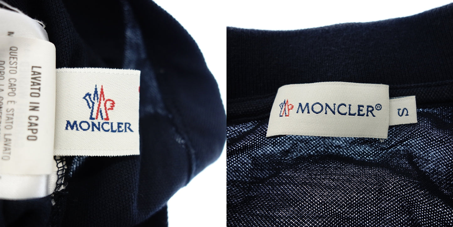 モンクレール ポロシャツ MAGLIA POLO MANICA CORTA メンズ ネイビー S MONCLER【AFB4】【中古】