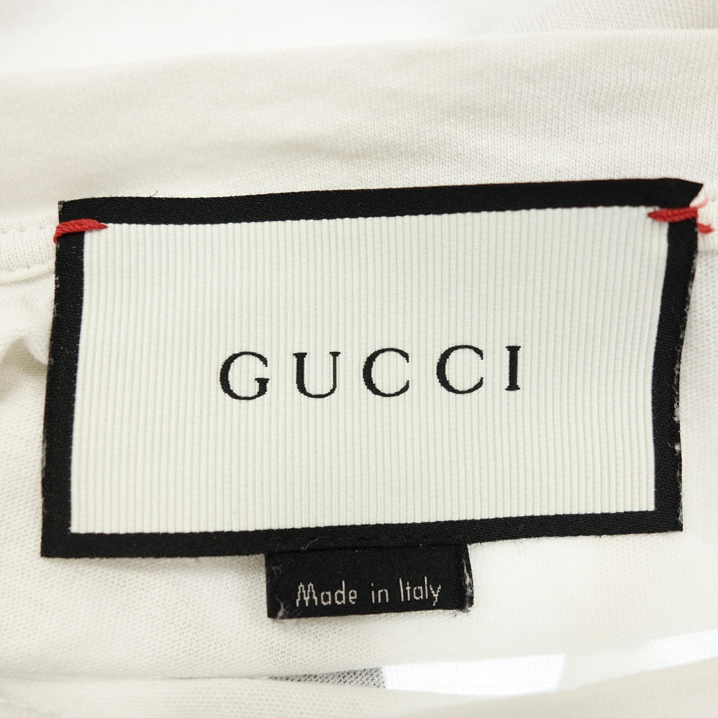 美品◆グッチ Tシャツ 蝶 バタフライ メンズ サイズXS ホワイト系 GUCCI【AFB2】