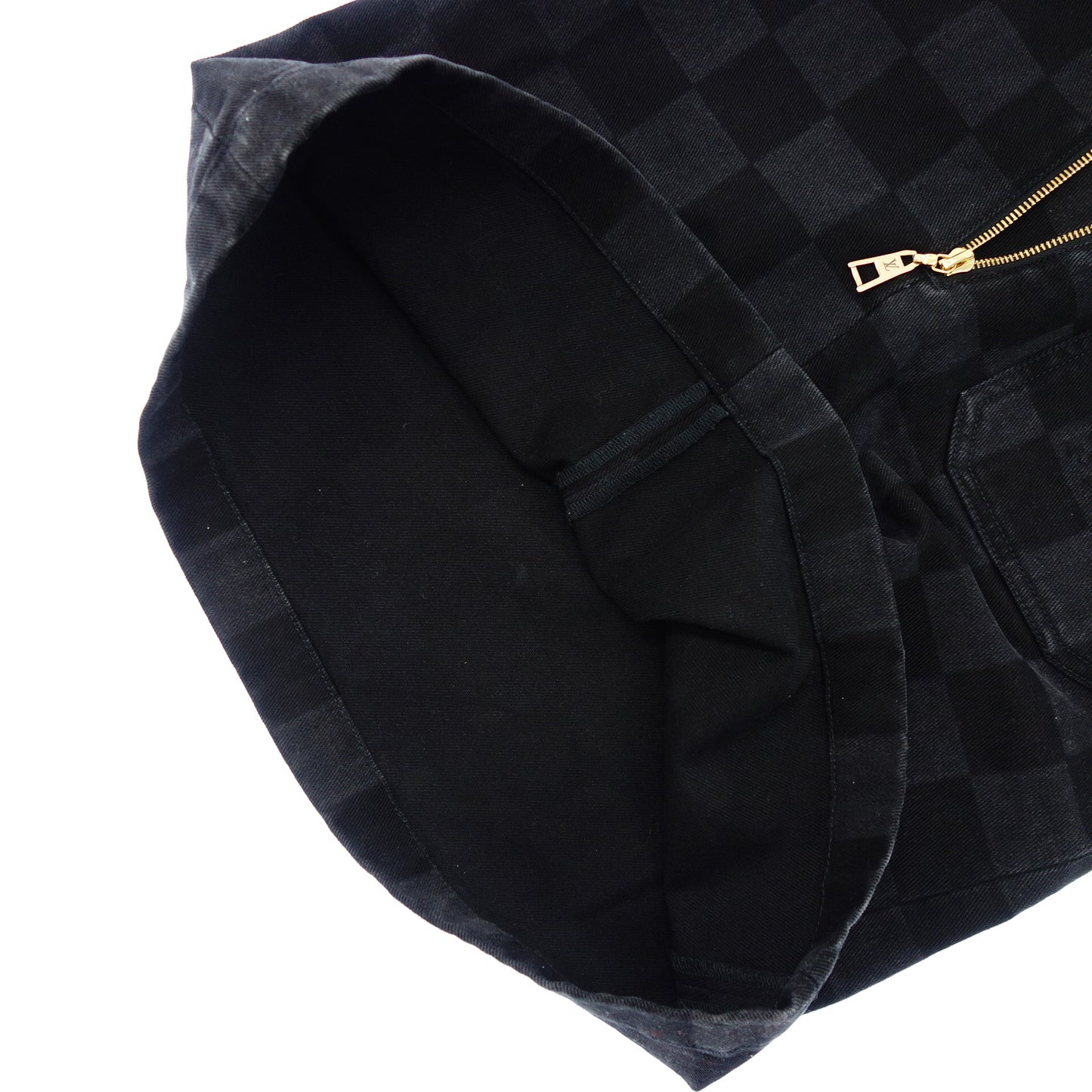 ルイヴィトン ダミエ デニム スカート RW222J NY9 FNSK06 レディース ダークグレー 34 Louis Vuitton【AFB50】【中古】
