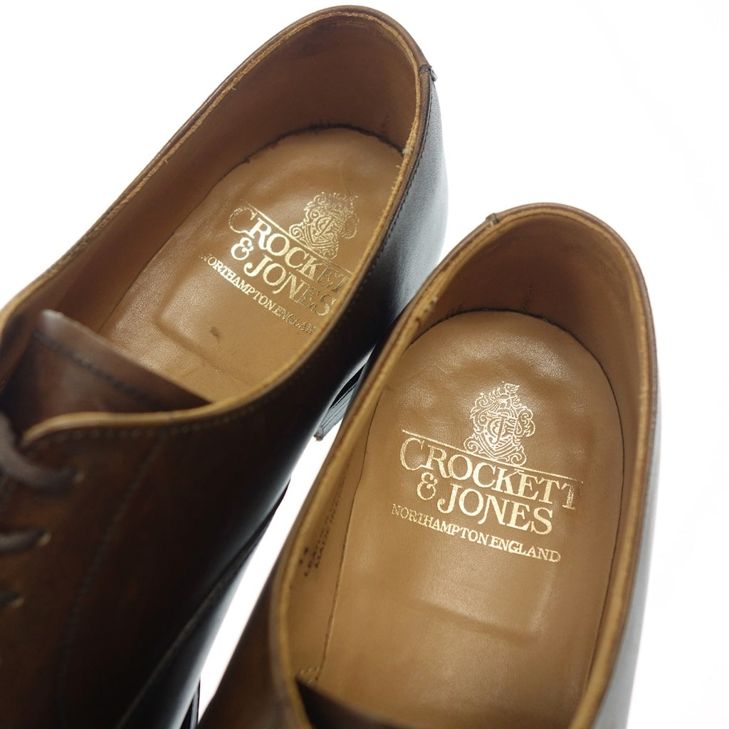 極美品◆クロケット&ジョーンズ ストレートチップ レザーシューズ ハラム メンズ 7.5 ブラウン系 Crockett&Jones HALLAM【LA】