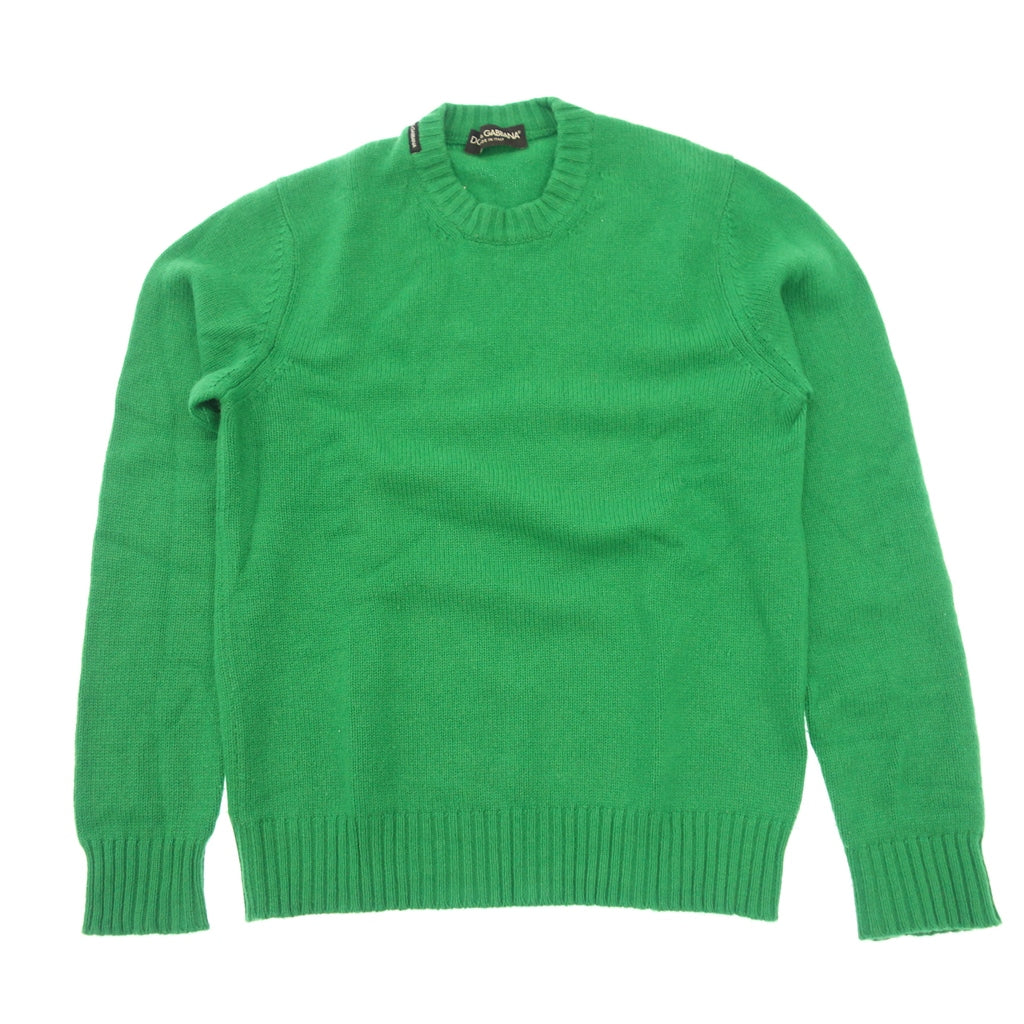 中古◆ドルチェ&ガッバーナ クルーネックニット カシミヤ100% メンズ グリーン サイズ46 DOLCE&GABBANA【AFB4】