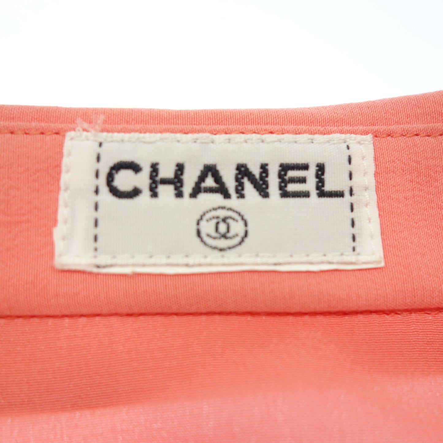 中古◆シャネル シャツ シルク ヴィンテージ ロゴボタン レディース ピンク系 CHANEL【AFB1】
