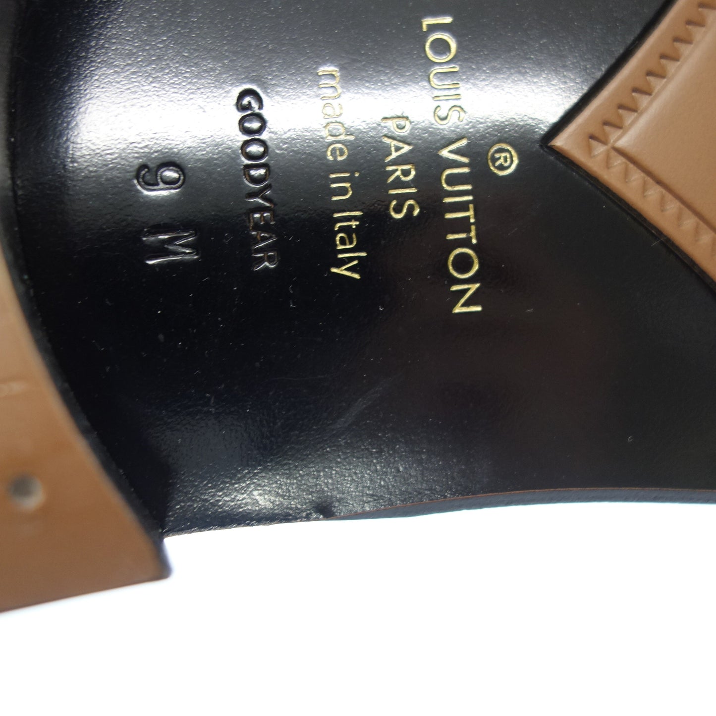 極美品◆ルイヴィトン レザーローファー スリッポン メンズ ブラウン サイズ9M LOUIS VUITTON【AFC44】