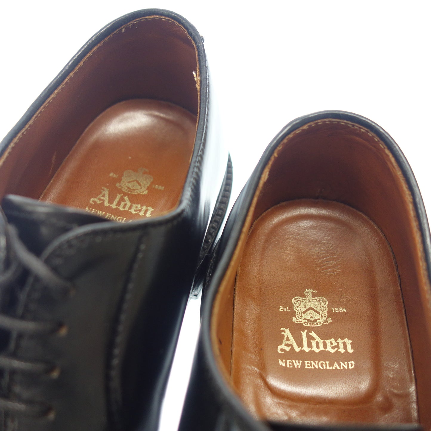 品相良好◆Alden 9901 皮鞋 平头 Cordovan 黑色 US8.5D Alden