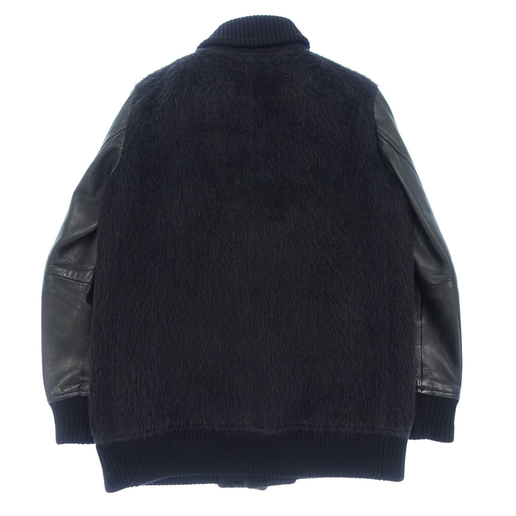 中古◆ユナイテッドアローズ ジャケット レザー切替 レディース サイズ38 ブラック UNITED ARROWS【AFB23】