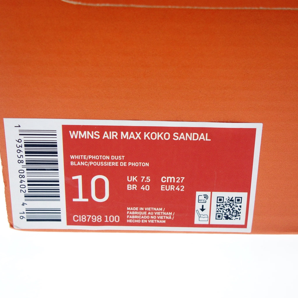 新品同様◆ナイキ エア マックス ココ サンダル ホワイト系 27cm CI8798 100 NIKE WMNS AIR MAX KOKO SANDAL【AFD3】