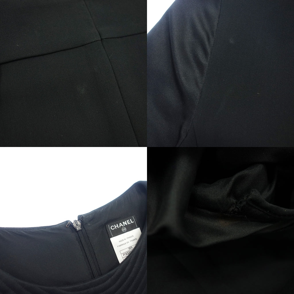 シャネル ワンピース ノースリーブ 08A レディース 38 黒 CHANEL【AFB24】【中古】