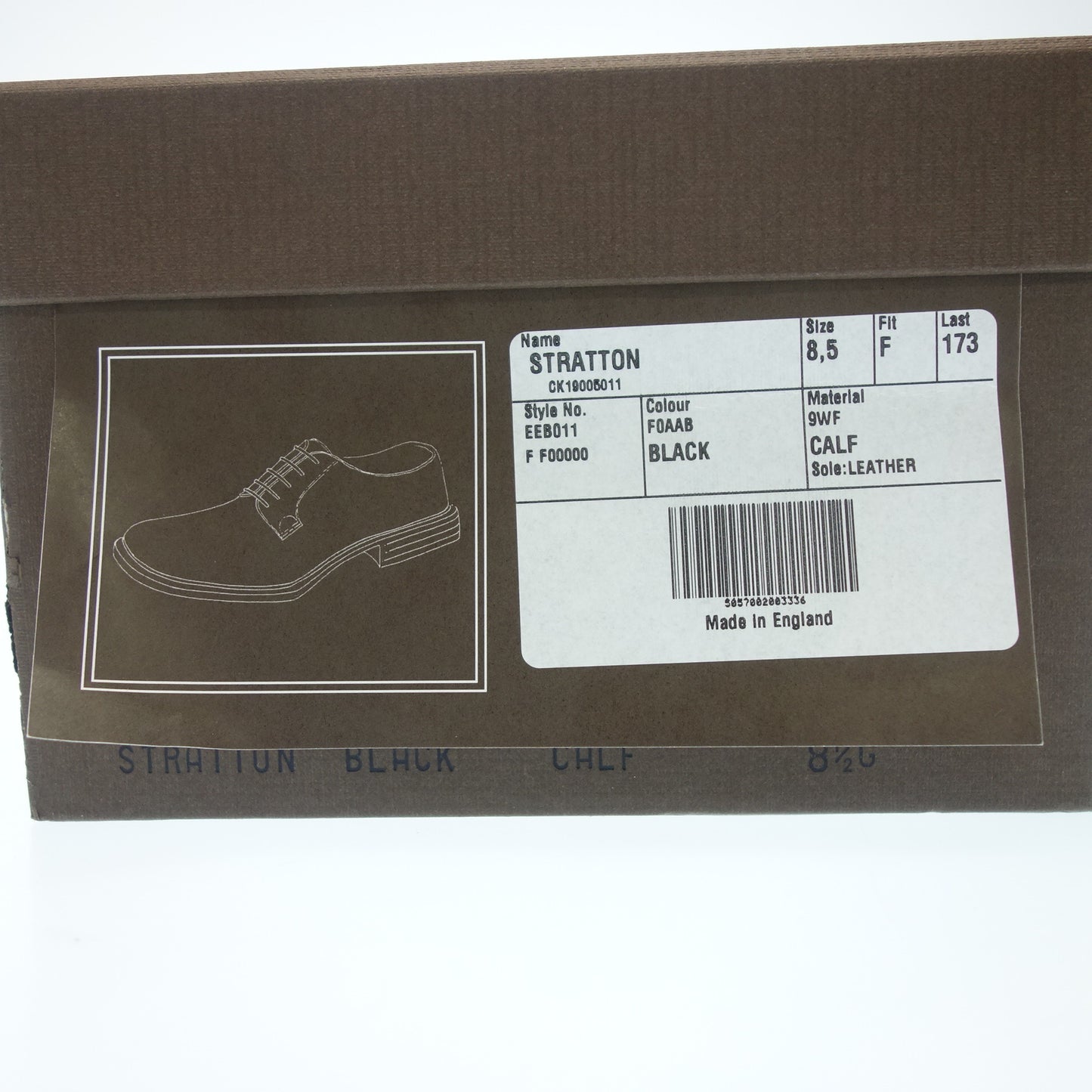 チャーチ レザーシューズ プレーントゥ ストラットン メンズ 8.5 黒 Church's【AFD1】【中古】