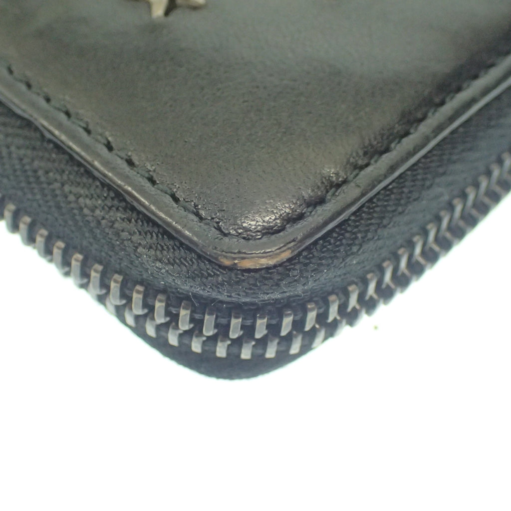 中古◆ジミーチュウ ラウンドジップウォレット フィリパ スタッズ JIMMY CHOO【AFI5】