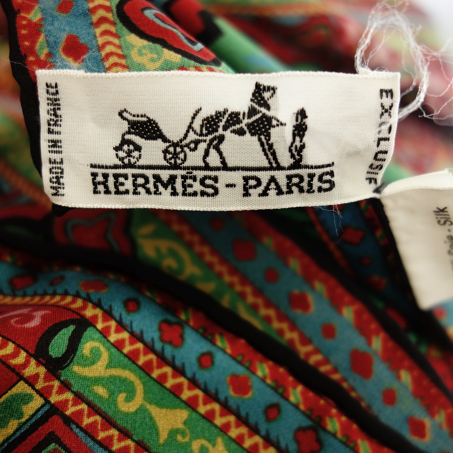 美品◆エルメス カレ ジェアン 140 シルク 大判ストール 総柄 レディース マルチカラー HERMES【AFI4】