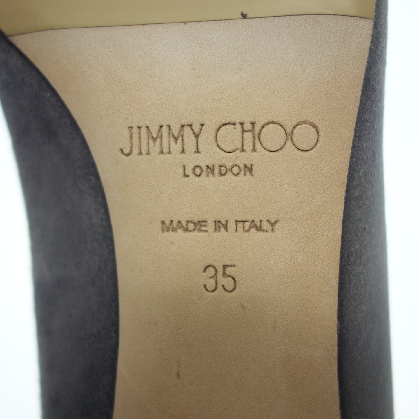 ジミーチュウ レザーパンプス スエード リボン レディース 35 グレー系 JIMMY CHOO【AFC6】【中古】