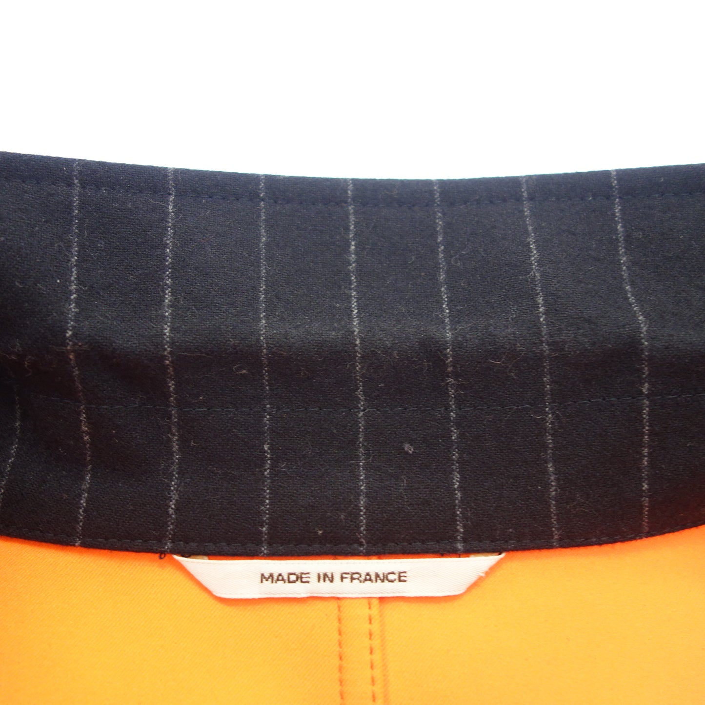 極美品◆エルメス 2Bジャケット ストライプ メンズ サイズ50 ブラック HERMES【AFA4】