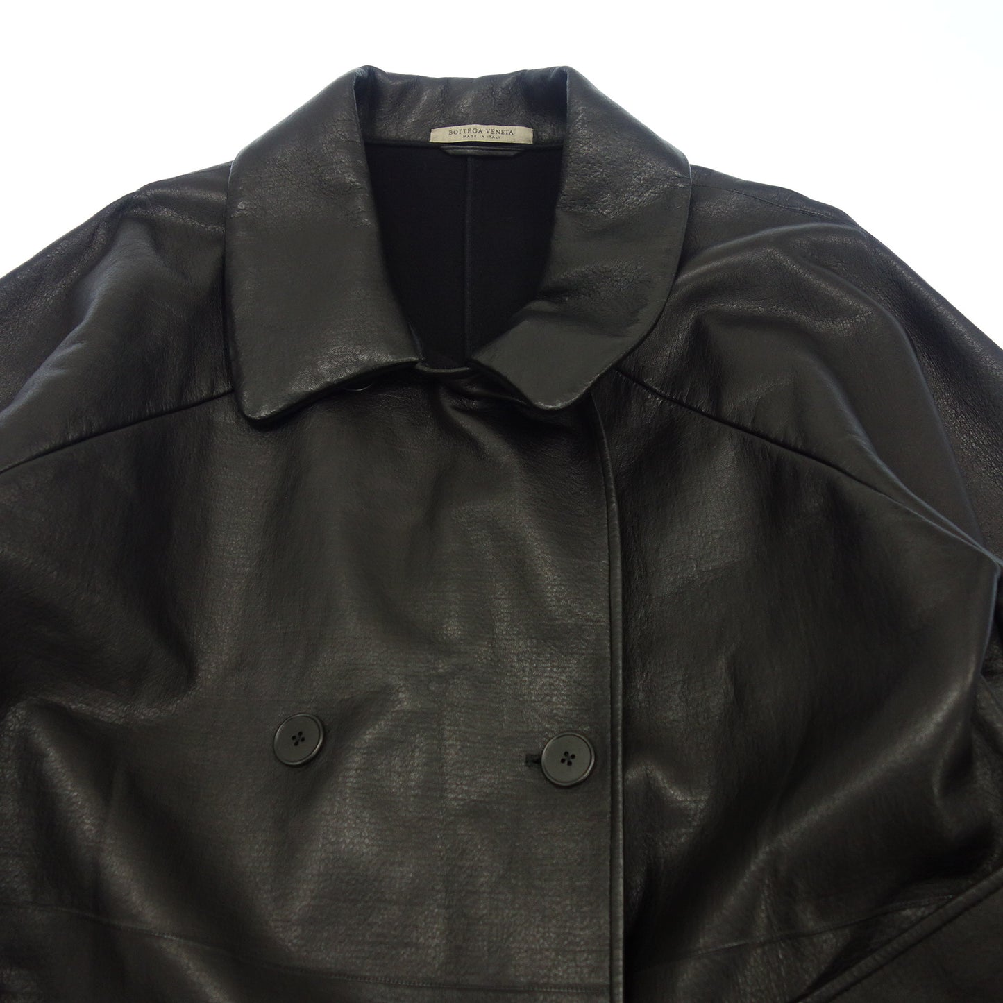極美品◆ボッテガヴェネタ レザーコート レディース ブラック 40 Bottega Veneta【AFG1】
